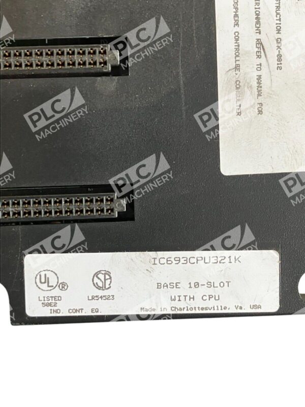 Fanuc GE Programmable Controller Base 10-Slot W/CPU IC693CPU321K - Image 3