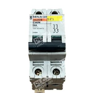 Merlin Gerin Multi9 5F1 2 Pole 6A Circuit Breaker C60N-D6A