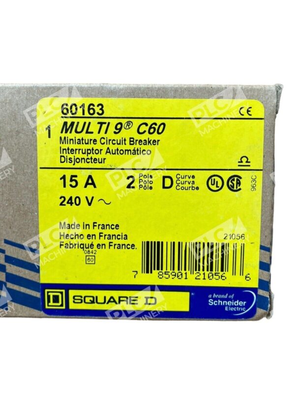 Square D 60163 Multi9 C60 15A 2 Pole Circuit Breaker - Image 2