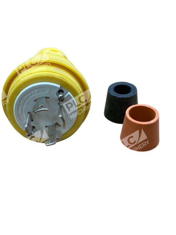 Woodhead Daniel LP 1301470029 20A 3 Phase 480V Yellow Watertite Plug 26W76 - Image 3