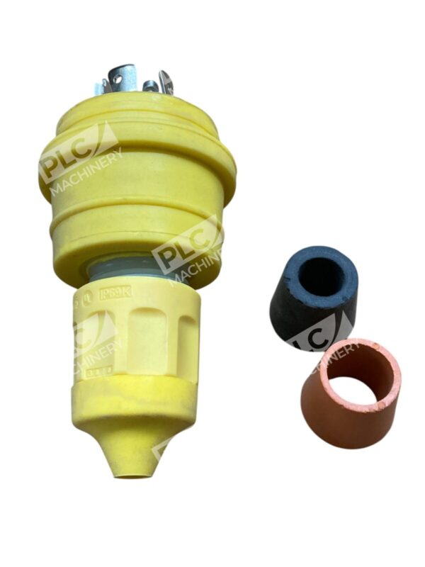 Woodhead Daniel LP 1301470029 20A 3 Phase 480V Yellow Watertite Plug 26W76 - Image 6