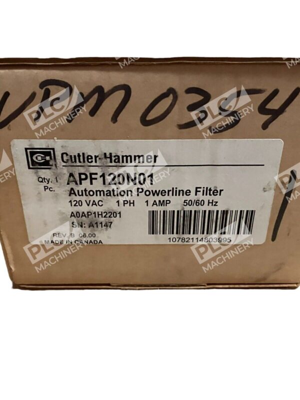 Cutler Hammer APF120N01 Automation Powerline Filter 120VAC 1PH 1A 50/60Hz - Image 2