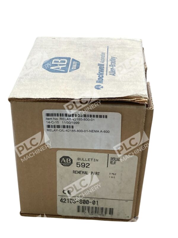 Allen Bradley AB Bulletin 592 3 Pole Overload Relay 42185-800-01