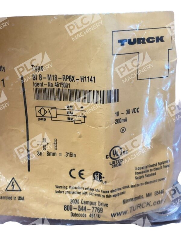 Turck BI8-M18-RP6X-H1141 Inductive Proximity Sensor - Image 2