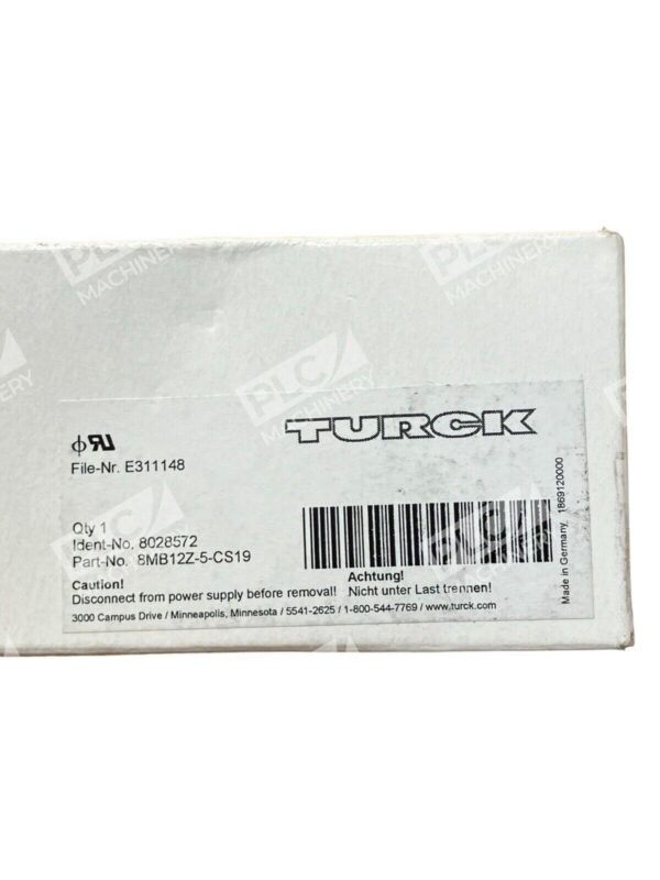Turck 8MB12Z-5-CS19 Cordset Junction Box - Image 2