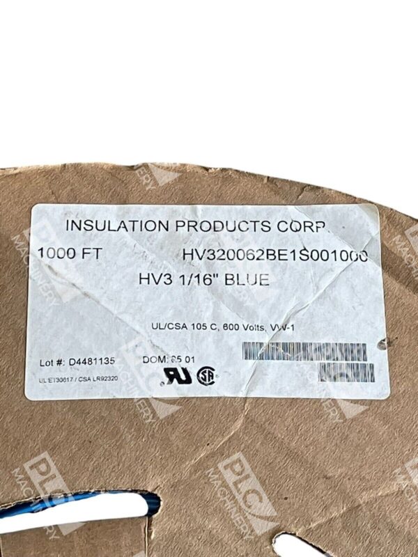 Insulation Products Corp 1000' HV3 1/16" Blue HV320062BE1S001000 - Image 2