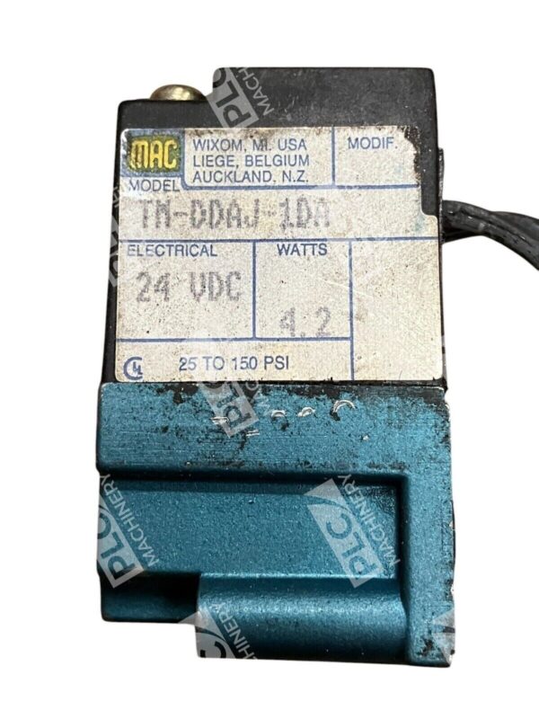 MAC 24VDC 4.2W 25-150PSI Solenoid Valve TM-DDAJ-1DA - Image 2