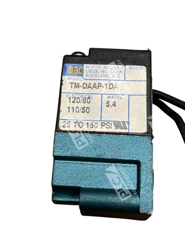 MAC 25-150PSI 5.4W 120V/60Hz 110V/50Hz Solenoid Valve TM-DAAP-1DA - Image 2