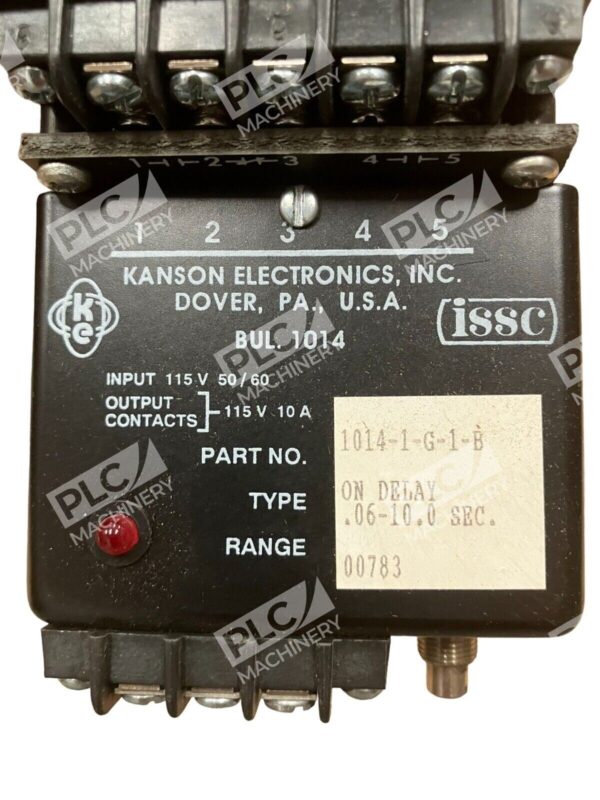 Issc 1014-1-G-1-B Time Delay Relay On Delay .06-10.0 Sec B Output - Image 3