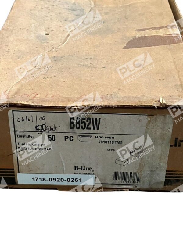 B-Line White Profile End Cap B852W (Box of 45)