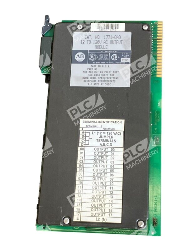 Allen Bradley 12 To 120V AC Output Module 1771-OAD REM