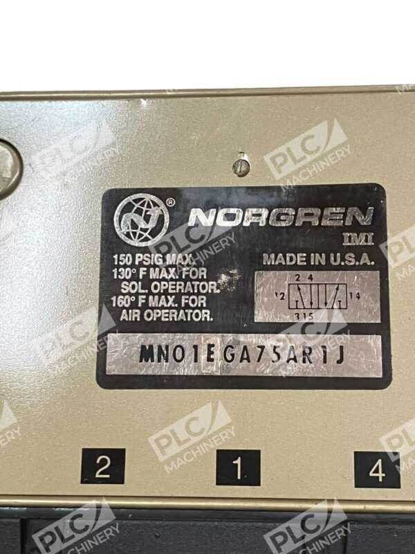 Norgren MN01EGA75AR1J 150PSIG 24V 6W 0.25A 100% ED - Image 2
