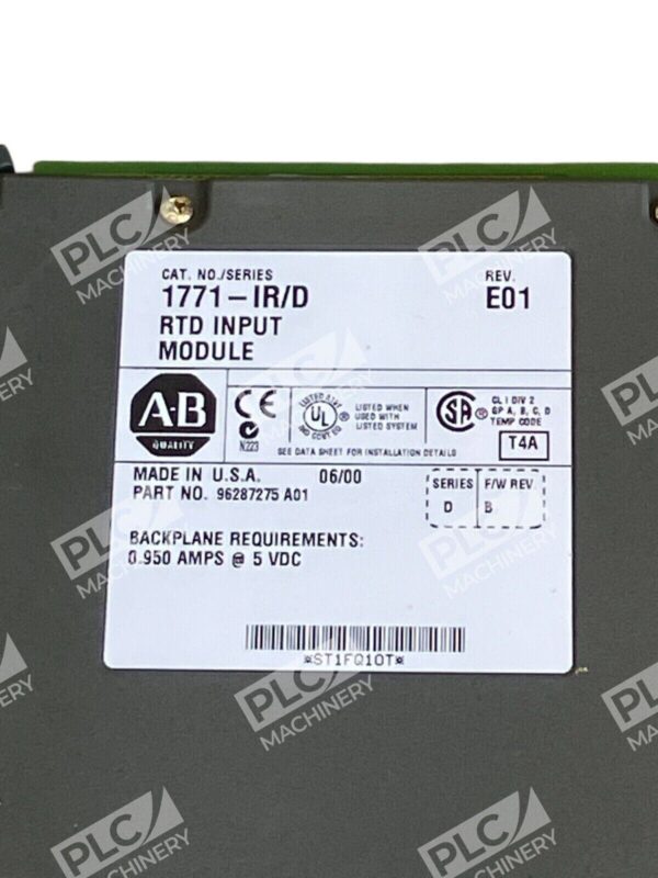 Allen Bradley 96287275 RTD Input Module 1771-IR /D - Image 2