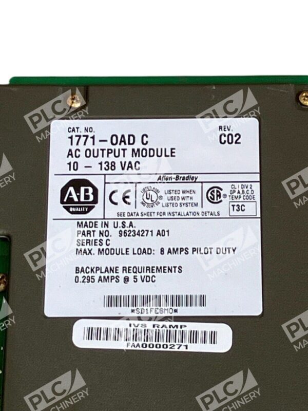 Allen Bradley AC Output Module 10-138VAC 1771-OAD /C - Image 2