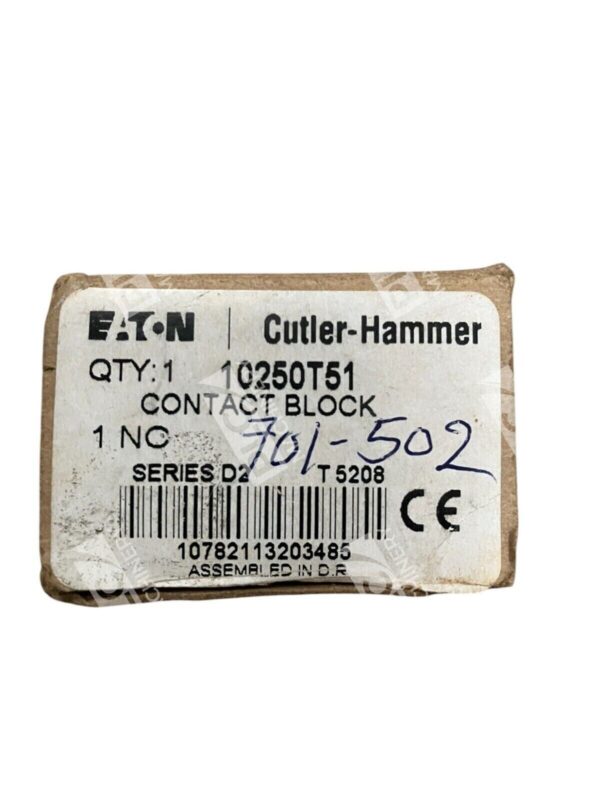 Eaton Cutler Hammer 701-502 T5208 Series D2 Contact Block 10250T-51