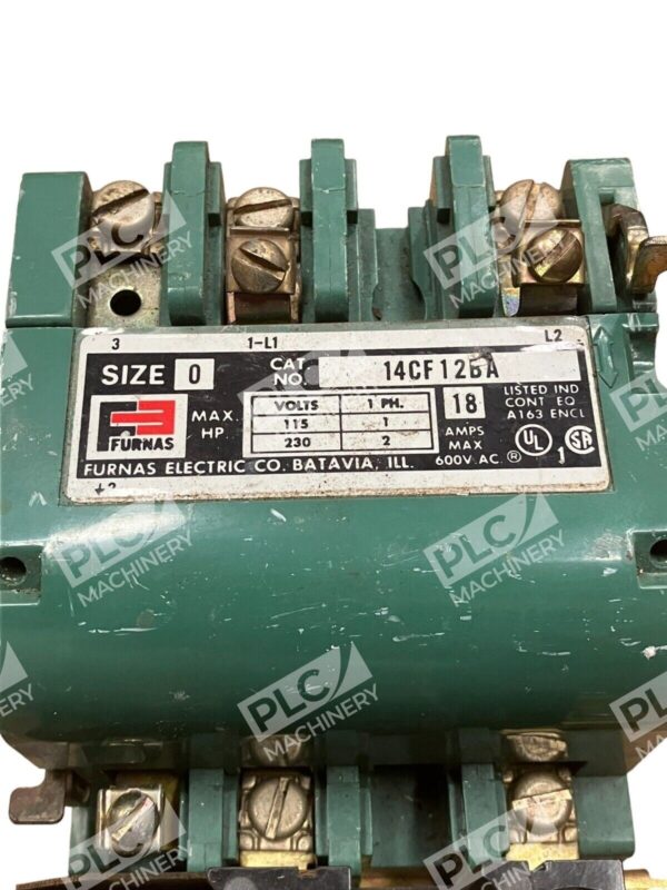 Furnas Electric 14CF12BA Motor Starter Size 0 18A 600VAC - Image 2