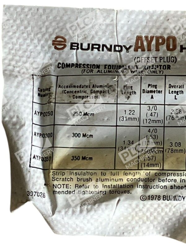 Burndy Hyplug AYP0250 AYP0300 AYP0350 Offset Plug AYP0 (lot of 2) - Image 3