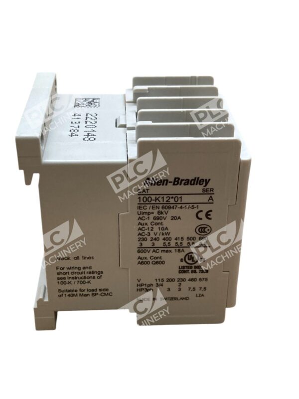 Allen Bradley AB 3 Pole Bulletin 100 Mini Contactor 100-K12D01 - Image 4