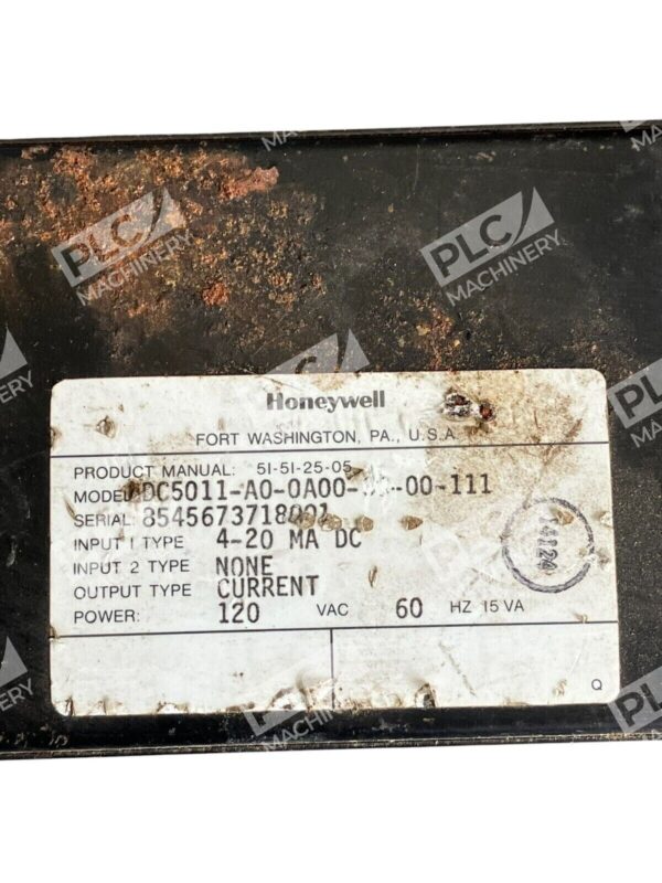 Honeywell 120VAC 60Hz Temperature Controller DC5011-A0-0A00-30-00-111 - Image 2