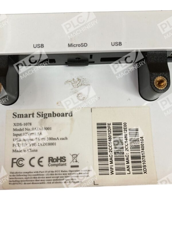 Smart Signboard IAD-18001 LCD Flat Panel Display XDS-1078 - Image 4