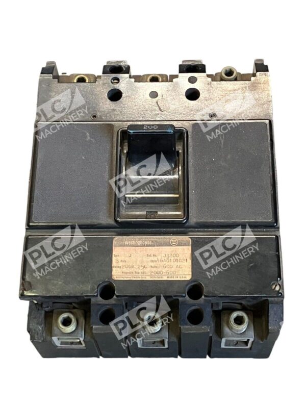 Westinghouse Type J 3 Pole 200A Circuit Breaker J3200