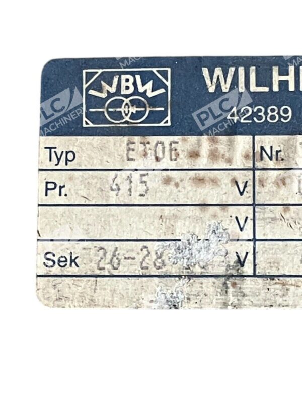 Wilhelm Berg WBW 1940190 Transformer ET06 - Image 3