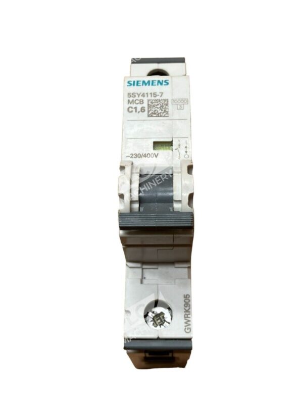 Siemens 5SY4115-7 MCB C1.6 1.6A 1 Pole Circuit Breaker - Image 2