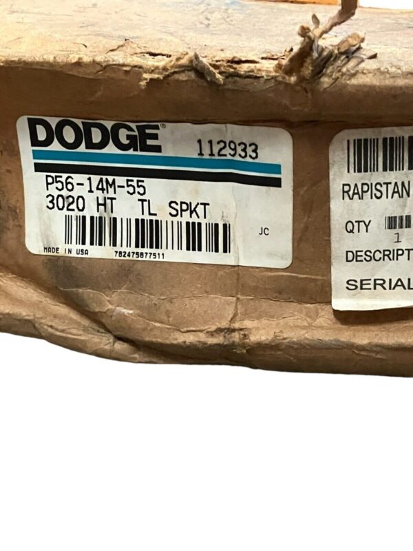 Dodge 112933 Taper Lock Sprocket P56-14M-55 3020 HT TL - Image 2