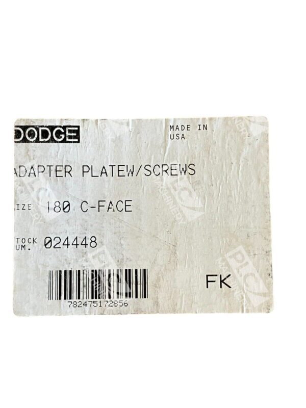 Dodge 024448 Adapter Plate w/ Screws 180 C-Face - Image 2