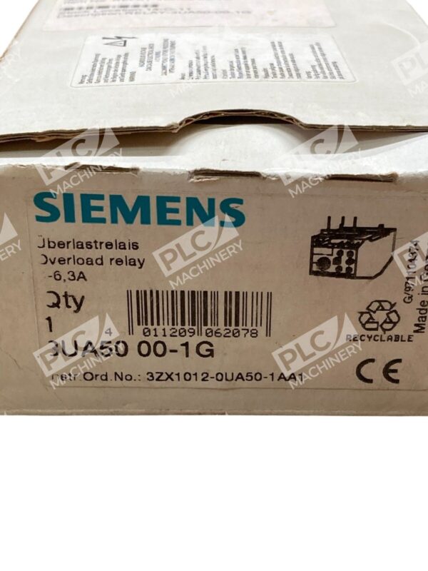 Siemens 3UA5000-1G 4-6.3A Overload Relay 3UA50 00-1G - Image 2