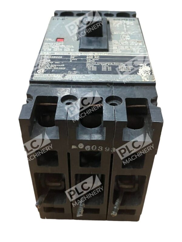 Siemens HED63B020 I-T-E Sentron Series Circuit Breaker 20A 600VAC 3 Pole - Image 3