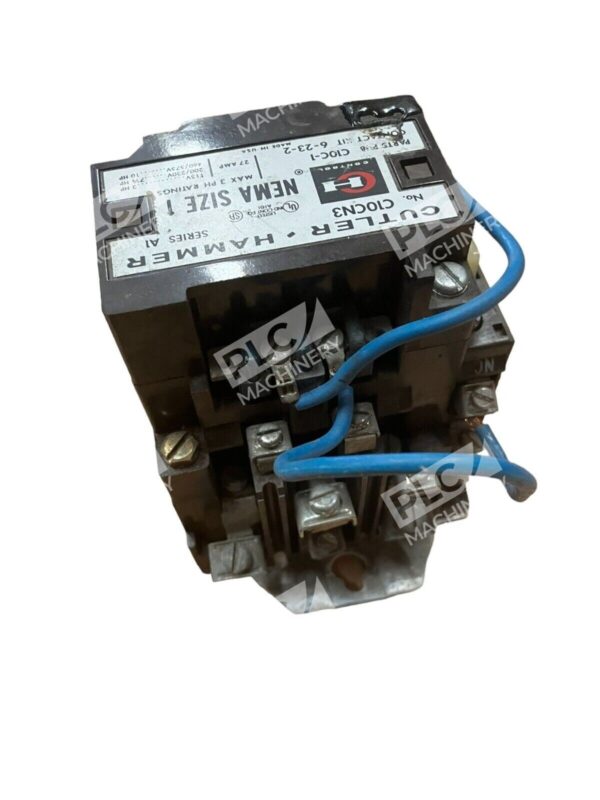 Cutler Hammer C10CN3 Contactor Size 1 A1 C10C-1 6-23-2 27A w/ C320KA4, C320KB2 - Image 4