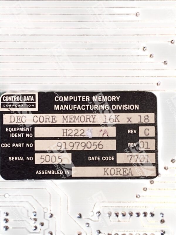 Control Data Corp Flip Chip 91979056 Rev 01 Dec Core Memory 16kx18 H222 A Rev C - Image 6