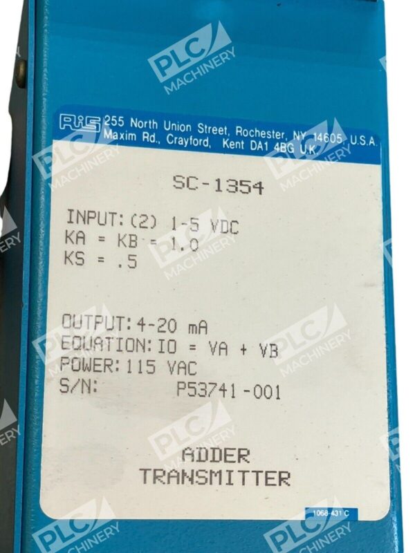 RiS 4-20mA 115VAC Adder Transmitter SC-1354 - Image 2