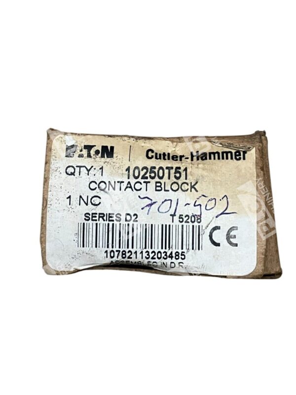 Eaton Cutler Hammer T5208 6A 1 Pole Contact Block 10250T51 /D2