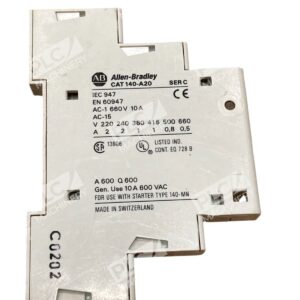 Allen-Bradley CAT 140-A20 Auxiliary Contact 2-Pole 10A 600VAC Motor Starter