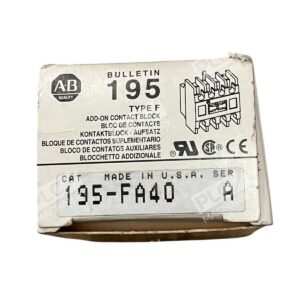 Allen Bradley Type F Bulletin 195 Add-On Contact Block 195-FA40 /A