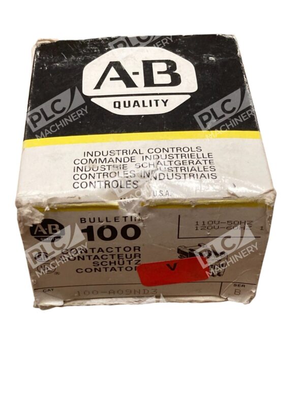 Allen-Bradley 100-A09ND3 Contactor 9A 110-120VAC 3-Pole DIN Rail Non-Reversing - Image 2
