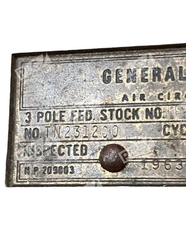 General Electric TN231200 Air Circuit Breaker 200A 60Hz 125VAC HF5925-620-5858 - Image 3