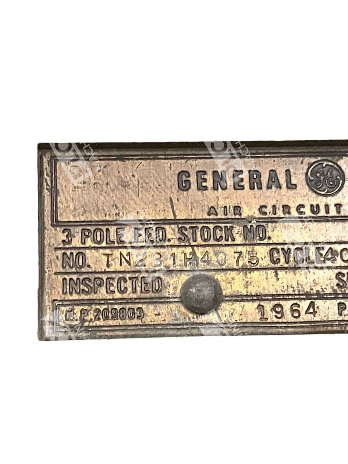General Electric TN231H4075 Air Circuit Breaker 75A 3 Pole 125VAC ALB-10 - Image 5