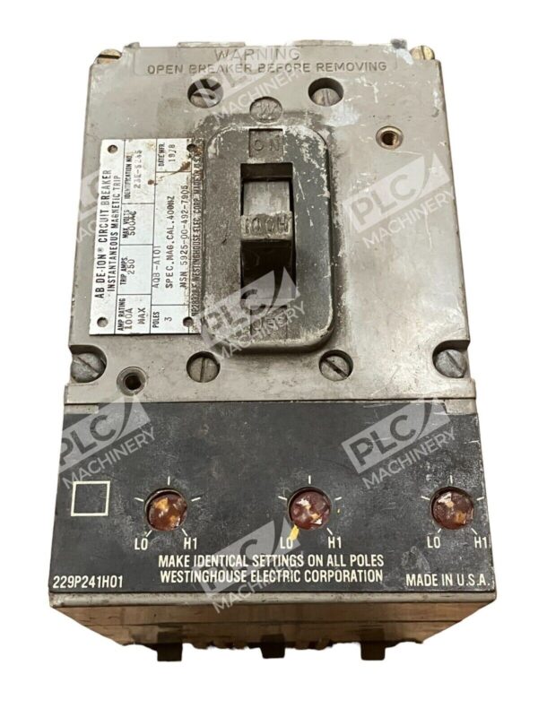 Westinghouse AQB-A101 AB De-Ion Circuit Breaker 100A 23E-5245 5925-00-492-7905 - Image 4
