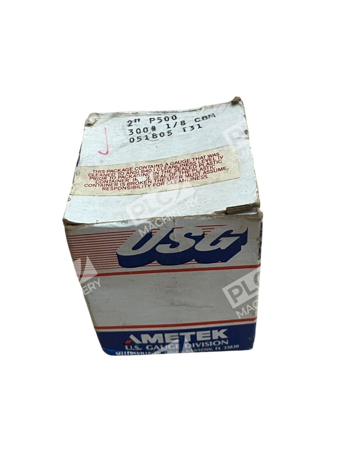 Ametek US Gauge 2" P500 300# 1/8 CBM 051805 I31 Pressure Gauge BU-2457-FG