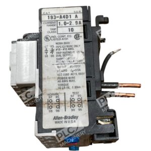 Allen-Bradley 193-A4D1 Overload Relay 1.0-2.9A Trip Class 10 for 100/104 Contact