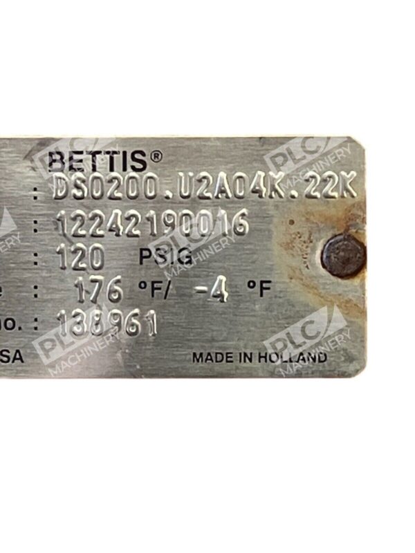 Bettis 120PSIG 138961 Pneumatic Actuator Valve DS0200.U2A04K.22K - Image 3