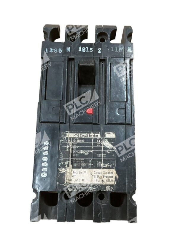 Siemens E43B100 I-T-E Circuit Breaker 100A 480VAC