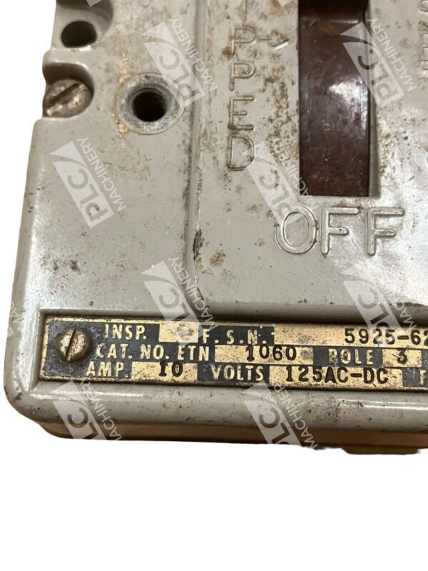 I-T-E ETN1060 Air Circuit Breaker 10A ALB5 5925-620-3967 - Image 2