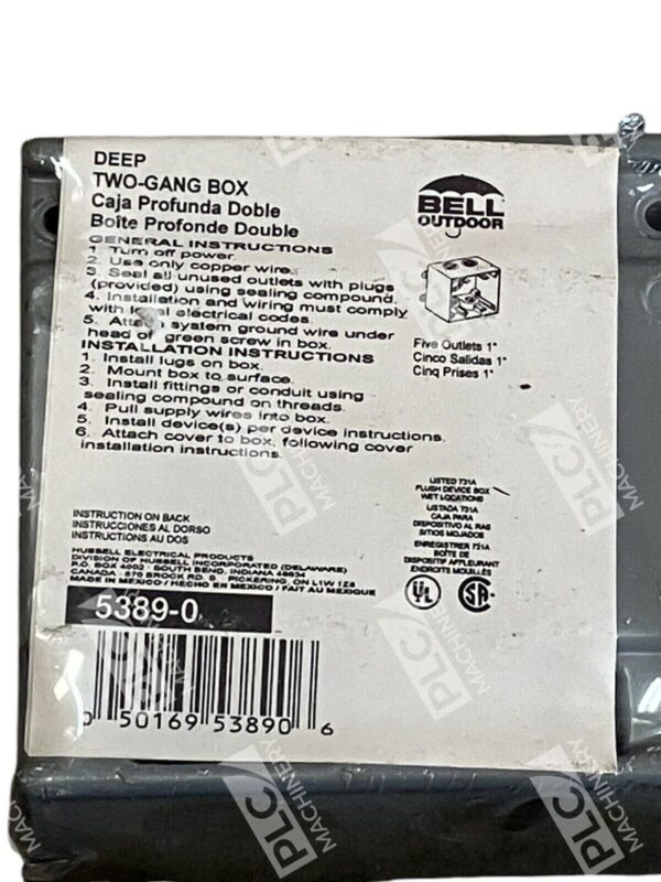 Bell Outdoor Deep Two-Gang Box 5389-0 - Image 2