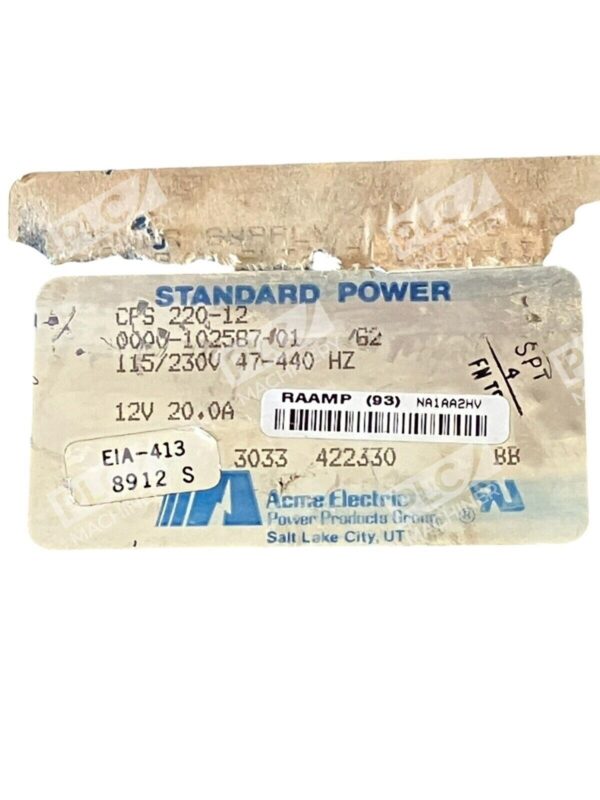 Acme Electronic 12V 20A Standard Power Supply CPS 220-12