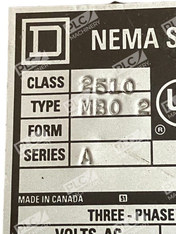 Square D Nema Size M-0 Motor Starter 2510-MBO2 - Image 4