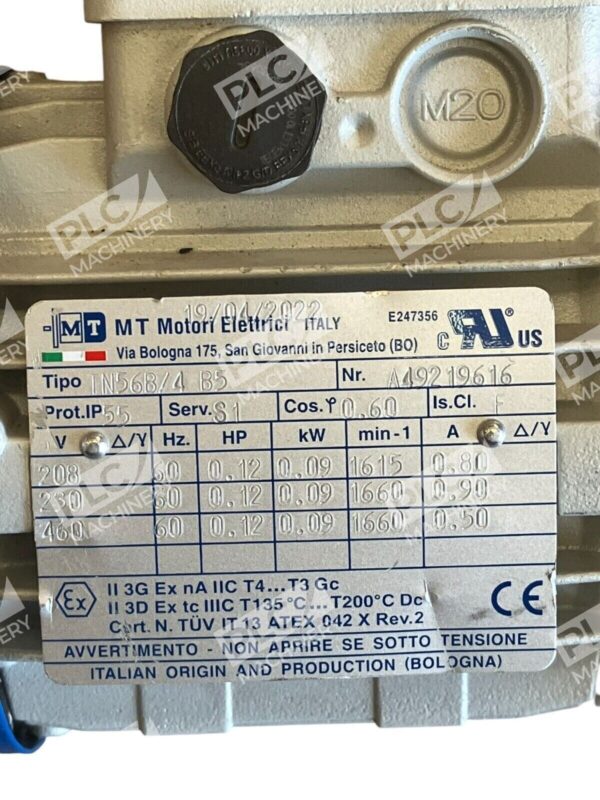 MT Motori Elettrici A49219616 E247356 Servo Motor TN56B/4 B5 - Image 2